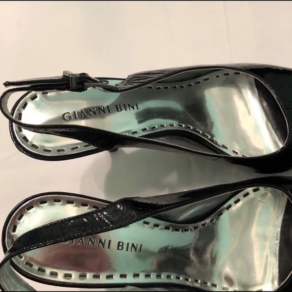 Gianni Bini Womens Peep Toe Heels, Black 4” 7.5M - Picture 8 of 8